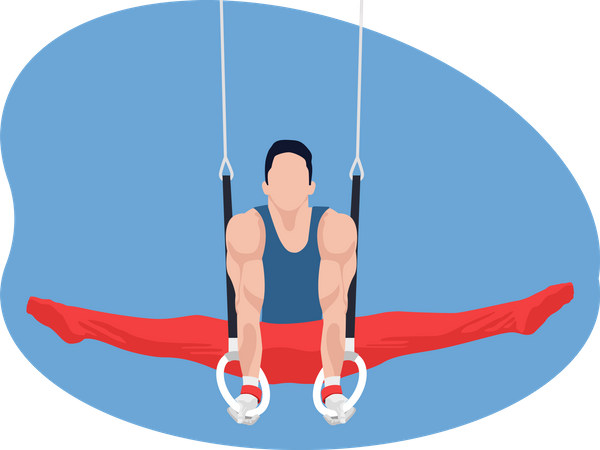 Male gymnast Illustration