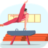 free gymnastic performance illustrations