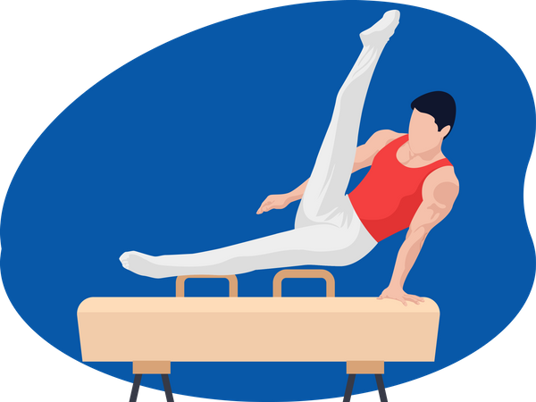 Male gymnast  Illustration