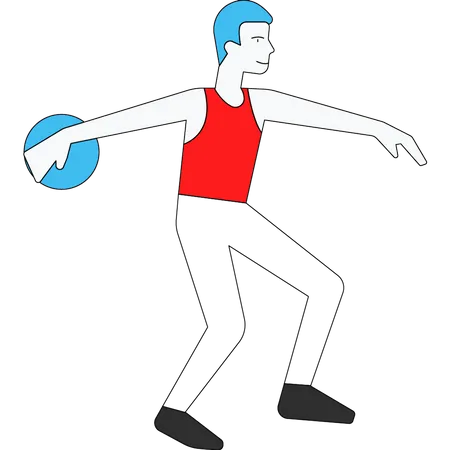 Male hammer thrower  Illustration