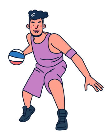 Male handball player  Illustration