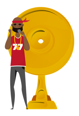 Male hip hop rapper  Illustration