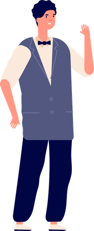 Male Hotel Worker  Illustration