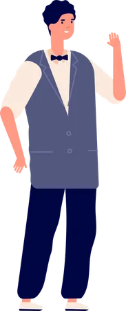 Male Hotel Worker  Illustration