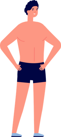 Male in shorts Illustration