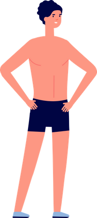 Male in shorts  Illustration