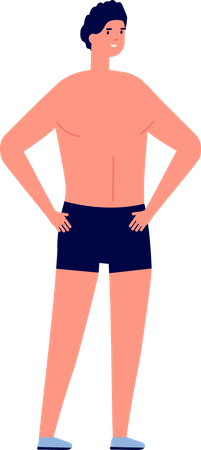 Male in shorts  Illustration