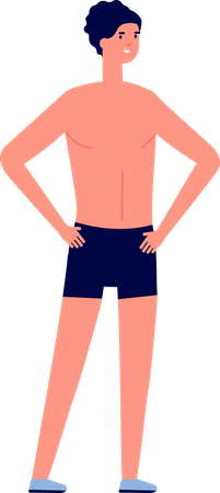 Male in shorts  Illustration