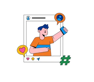 Male Influencer on Social Media Page