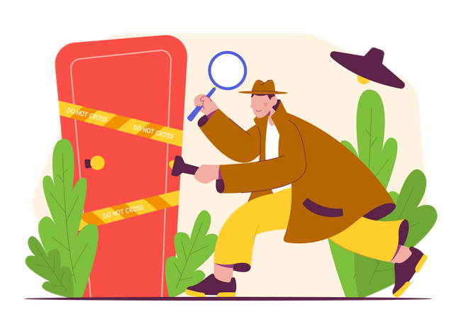 Male Investigator Illustration