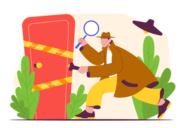 Male Investigator  Illustration