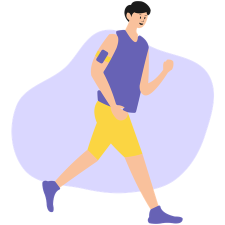 Male is Jogging Activity  Illustration