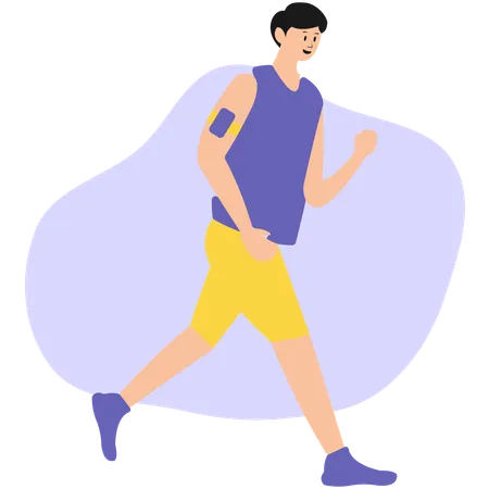 Male is Jogging Activity  Illustration