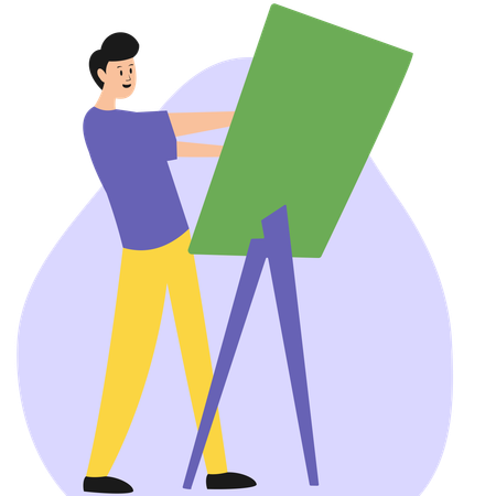 Male is Painting  Illustration