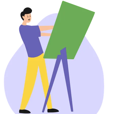 Male is Painting  Illustration