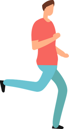 Male Jogging Illustration