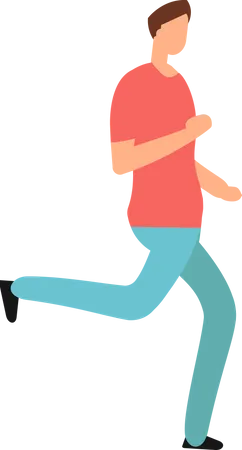 Male Jogging Illustration