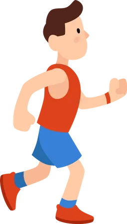 Male Jogging  Illustration