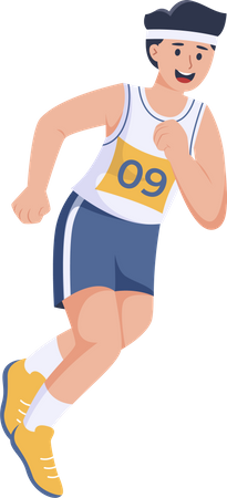 Male jogging  Illustration
