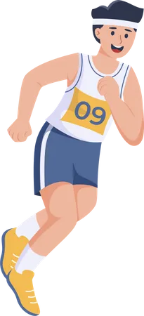 Male jogging  Illustration