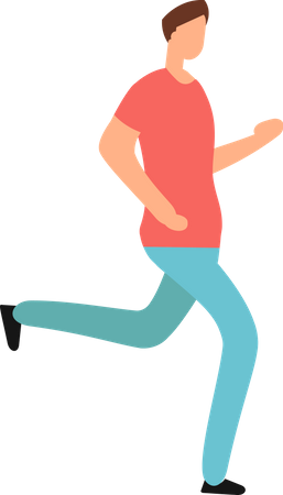 Male Jogging  Illustration