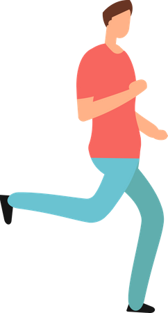 Male Jogging  Illustration