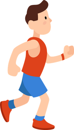 Male Jogging  Illustration