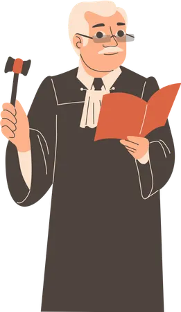 Male judge giving justice  Illustration