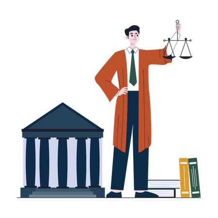 Male Judge  Illustration