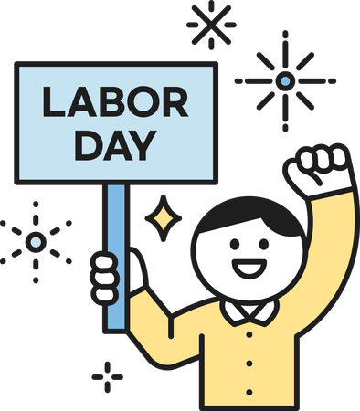 Male labor Pickets  Illustration