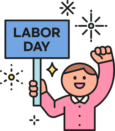 Male labor Pickets  Illustration