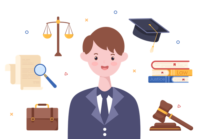 Male Lawyer Illustration
