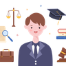 illustration for male lawyer