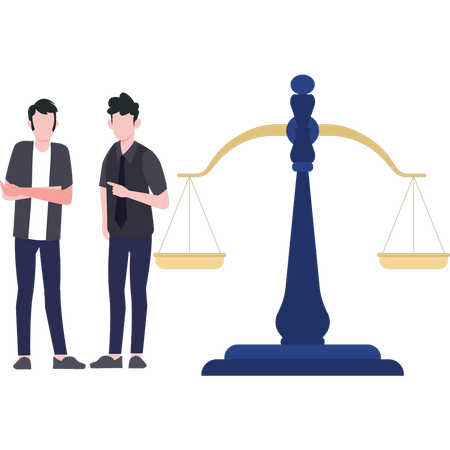 Male lawyer are standing  Illustration
