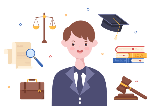 Male Lawyer  Illustration