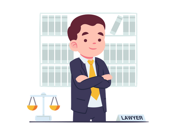 Male Lawyer  Illustration