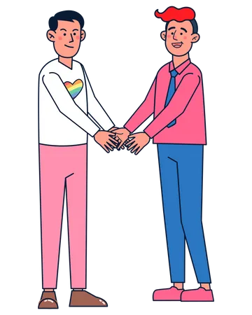 Male LGBT Couple Illustration