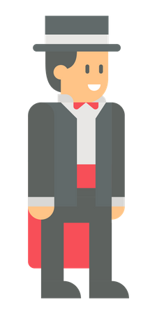 Male magician  Illustration