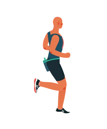 Male marathon runner Illustration