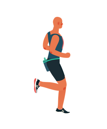 Male marathon runner  Illustration