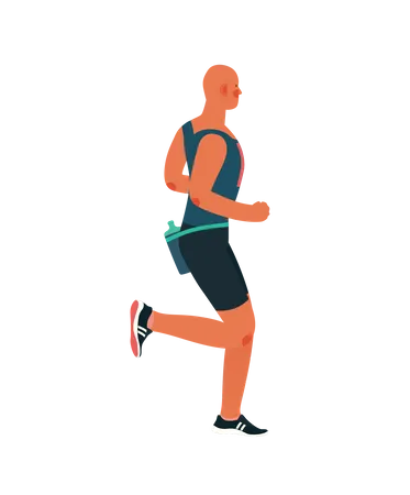 Male marathon runner  Illustration