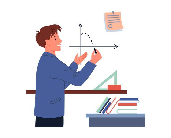 Male math teacher  Illustration