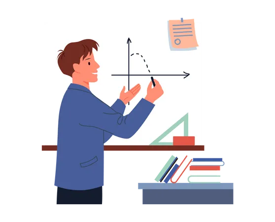 Male math teacher  Illustration