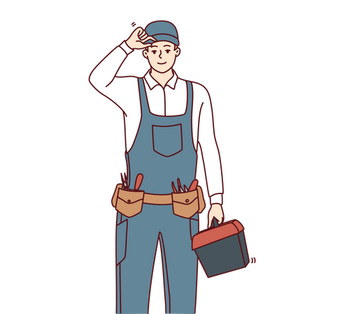 Male mechanic  Illustration