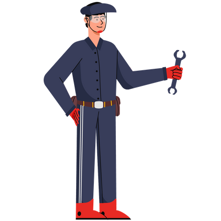 Male Mechanic  Illustration