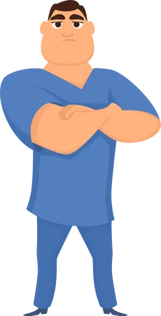 Male medical staff Illustration