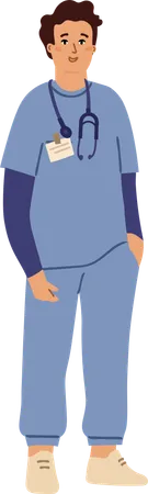 Male Medical Staff  Illustration