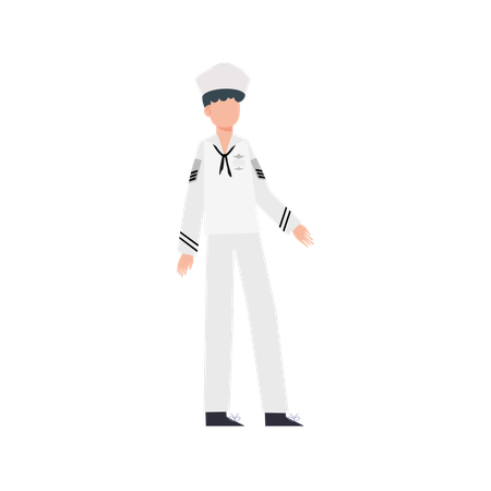 Male Navy Sailor  Illustration