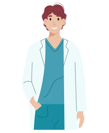 Male Nurse  Illustration