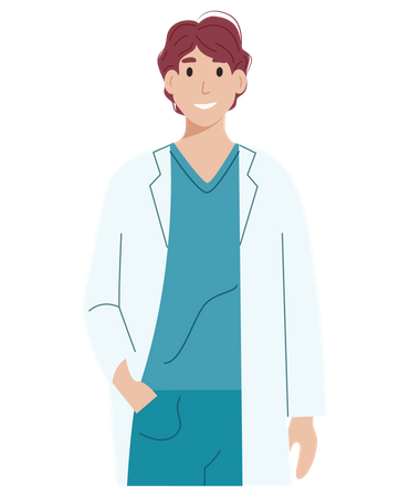 Male Nurse  Illustration